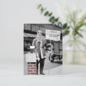 ヴィンテージ不気味なサンタクリスマスポストカード ポストカード (スタンド正面)