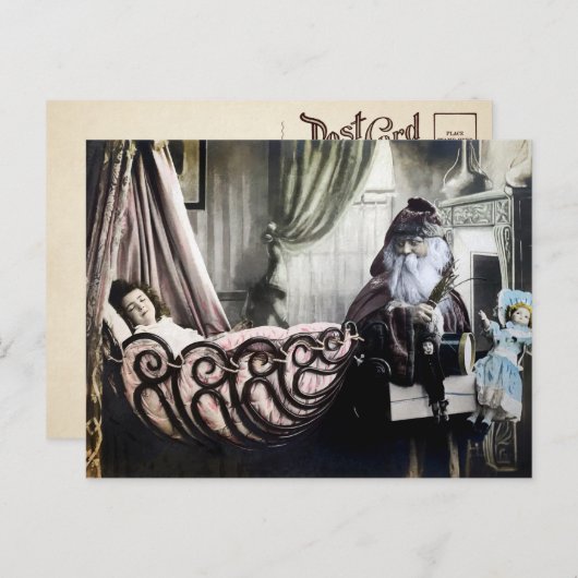 ヴィンテージ不気味なサンタフォトポストカード ポストカード (正面/裏面)