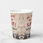 ヴィンテージ不気味なゾンビドールハローウィンパーティ 紙コップ (左)