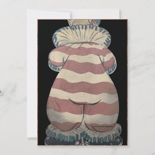 ヴィンテージ不気味なピエロカスタマイズ可能パーティの招待状 招待状 (裏面)