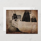 ヴィンテージ不気味なブギーマン葉書 ポストカード (正面/裏面)