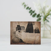 ヴィンテージ不気味なブギーマン葉書 ポストカード (スタンド正面)