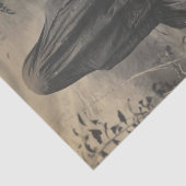 ヴィンテージ不気味なベールの女性の切り離し 薄葉紙 (詳細)