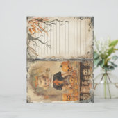 ヴィンテージ不気味な女の子ハロウィーンジャンクジャーナルページ (スタンド正面)