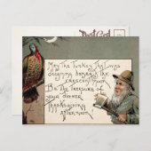 ヴィンテージ不気味な感謝祭はがき ポストカード (正面/裏面)