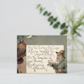 ヴィンテージ不気味な感謝祭はがき ポストカード (スタンド正面)