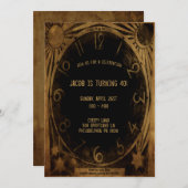 ヴィンテージ不気味な時計のカスタマイズ可能なパーティの招待状 招待状 (正面/裏面)