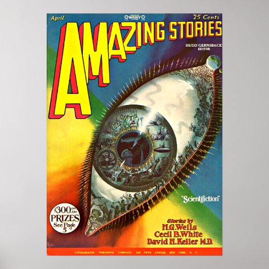 ヴィンテージ不気味な未来のSF ポスター (正面)