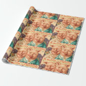 ヴィンテージ不気味な豚クリスマスカップル ラッピングペーパー (アンロールド)