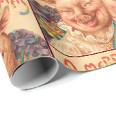 ヴィンテージ不気味な豚クリスマスカップル ラッピングペーパー (ロールコーナー)