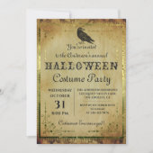 ヴィンテージ不気味のハロウィーン衣装パーティー 招待状 (正面)