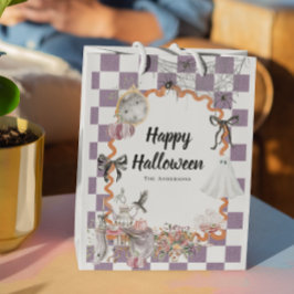 ヴィンテージ不気味コテージコアハロウィーン抱き枕 ミディアムペーパーバッグ