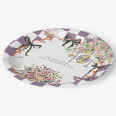 ヴィンテージ不気味コテージコアハローウィンパーティ ペーパープレート (アングル)