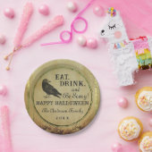 ヴィンテージ不気味ゴシックハッピーハローウィン ペーパープレート (パーティー)