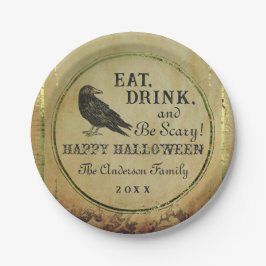 ヴィンテージ不気味ゴシックハッピーハローウィン ペーパープレート