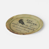 ヴィンテージ不気味ゴシックハッピーハローウィン ペーパープレート (アングル)