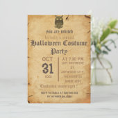ヴィンテージ不気味ゴシック，ハローウィンパーティ招待 招待状 (スタンド正面)