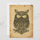 ヴィンテージ不気味ゴシック，ハローウィンパーティ招待 招待状 (裏面)