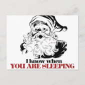 ヴィンテージ不気味サンタ シーズンポストカード (正面)