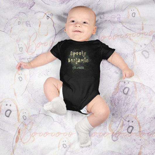 ヴィンテージ不気味スカル ベビーボディスーツ