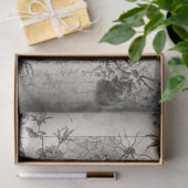 ヴィンテージ不気味ハロウィーンスパイダー&レイヴンエフエメラ 薄葉紙 (ギフト)