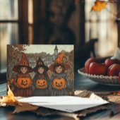 ヴィンテージ不気味ハロウィーントリックまたはトリート ポストカード