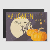 ヴィンテージ不気味ハロウィーンムーンとパンプキン (正面/裏面)