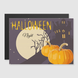 ヴィンテージ不気味ハロウィーンムーンとパンプキン