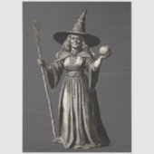 ヴィンテージ不気味ハロウィーン魔女 薄葉紙 (正面)