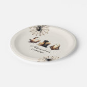 ヴィンテージ不気味ハロウィーン2回目の誕生日 ペーパープレート (アングル)