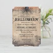 ヴィンテージ不気味ハローウィンパーティ 招待状 (スタンド正面)