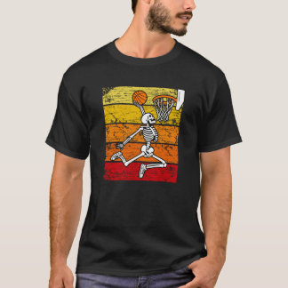 ヴィンテージ不気味バスケットボール選手のダンキング Tシャツ