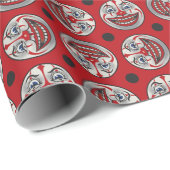 ヴィンテージ不気味ピエロ顔包装紙2 ラッピングペーパー (ロールコーナー)