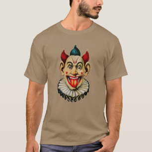 ヴィンテージ不気味ピエロ顔 Tシャツ