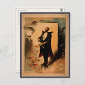 ヴィンテージ不気味マジシャン ポストカード (正面/裏面)