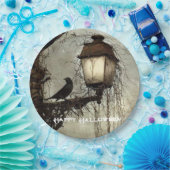 ヴィンテージ不気味レイヴンオンランタンハロウィーン ペーパープレート (パーティー)