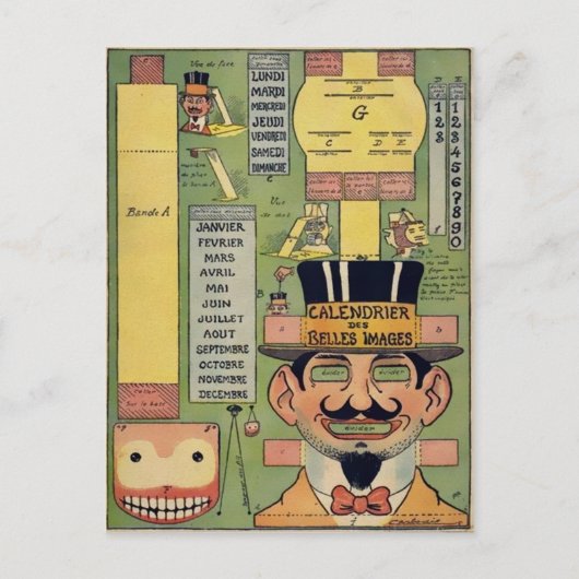 ヴィンテージ不気味切り出し ポストカード (正面)