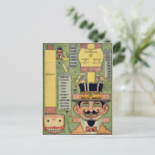 ヴィンテージ不気味切り出し ポストカード (スタンド正面)