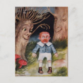 ヴィンテージ不気味木はがき ポストカード (正面)