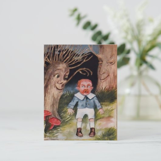 ヴィンテージ不気味木はがき ポストカード (スタンド正面)