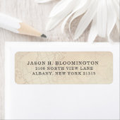 ヴィンテージ不透明な地理マップ |差出人住所 ラベル (インサイチュ)