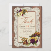 ヴィンテージ与え感謝していディナー 招待状 (正面)