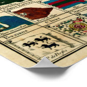 ヴィンテージ世界国旗イラストレーション ポスター (角)