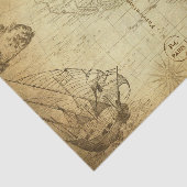 ヴィンテージ世界地図と交通フランスの 薄葉紙 (詳細)