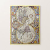 ヴィンテージ世界地図に新たな発見が見られる1626, ジグソーパズル (縦)