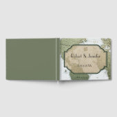 ヴィンテージ世界地図の旅行をテーマ結婚にした ゲストブック (全面)