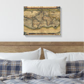 ヴィンテージ世界地図アトラスヒストリカルデザイン キャンバスプリント (インサイチュ (寝室))