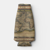 ヴィンテージ世界地図アトラスヒストリカルデザイン ボトルクーラー (正面)