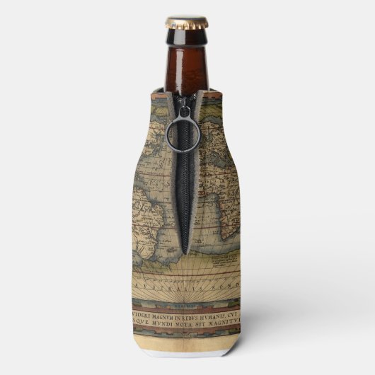 ヴィンテージ世界地図アトラスヒストリカルデザイン ボトルクーラー (ボトル裏面)
