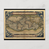 ヴィンテージ世界地図アトラスヒストリカルデザイン ポストカード (正面)